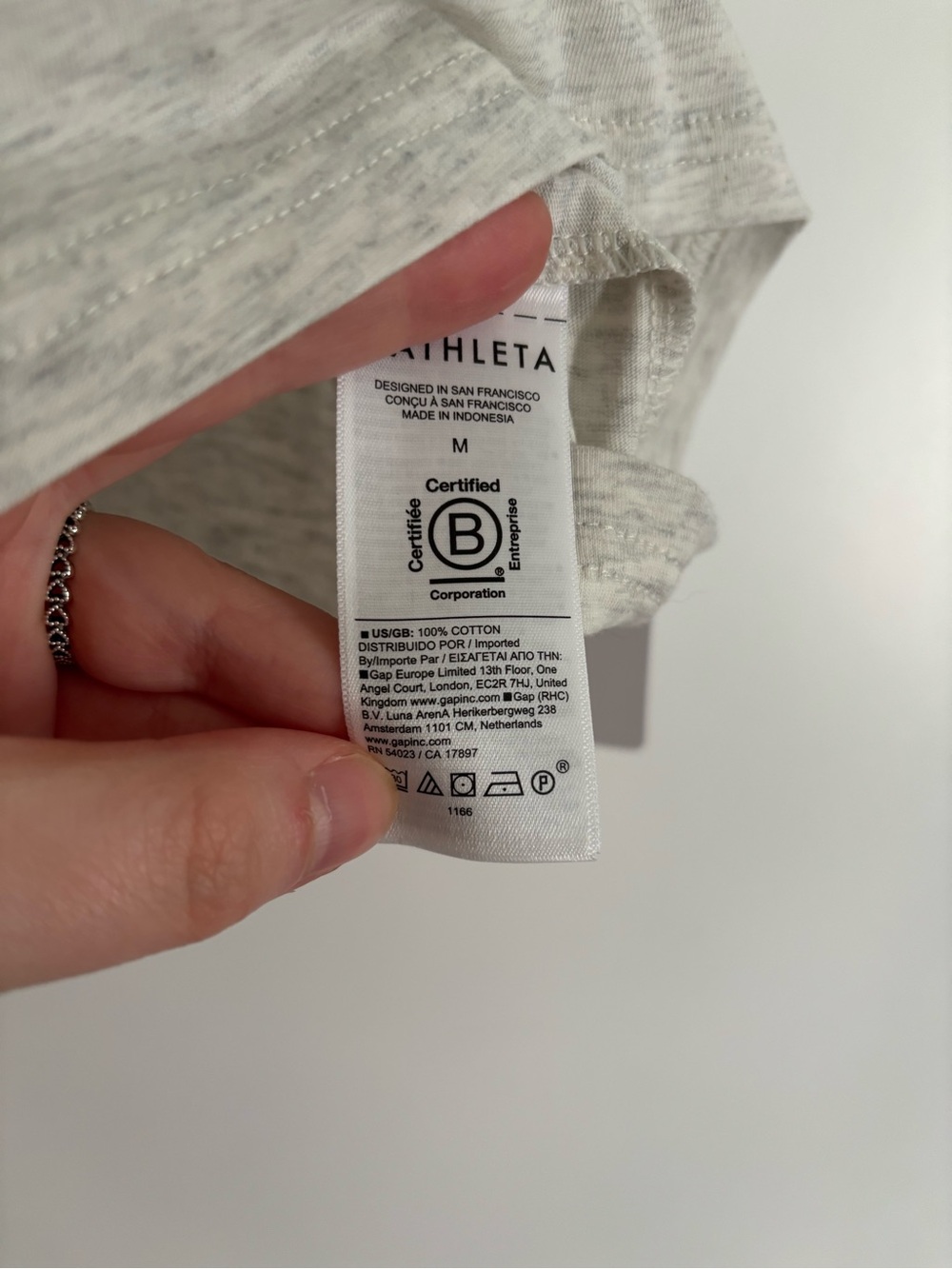 Athleta True Cotton Crop Tank – Heather Gray – NWT – Size M - Picture 5 of 6